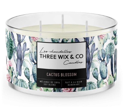 Chandelle de soya - Cactus Blossom - Three Wix & Co